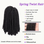 Soft Locs Afro Twist Hair Extensions - 24 Inch, Pre-Fluffed & Stretched for Easy Installation (black)