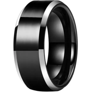 Black Stainless Steel Men's Ring size 10