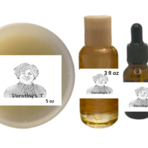 Dorothy's Fengureek & Garden blend Hair Growth Bundle 5 oz hair grease, 3 fl oz oil, 1.8 fl dropper oil